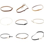 Ceintures de chapeau pour bandes de chapeau bandes de chapeau bandes de chapeau en cuir pour hommes bandes de ceinture de chapeau occidental bandes de chapeau de paille 9 # cuir