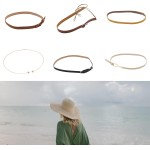 Ceintures de chapeau pour bandes de chapeau bandes de chapeau bandes de chapeau en cuir pour hommes bandes de ceinture de chapeau occidental bandes de chapeau de paille 9 # cuir