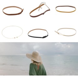 Ceintures de chapeau pour bandes de chapeau bandes de chapeau bandes de chapeau en cuir pour hommes bandes de ceinture de chapeau occidental bandes de chapeau de paille 9 # cuir