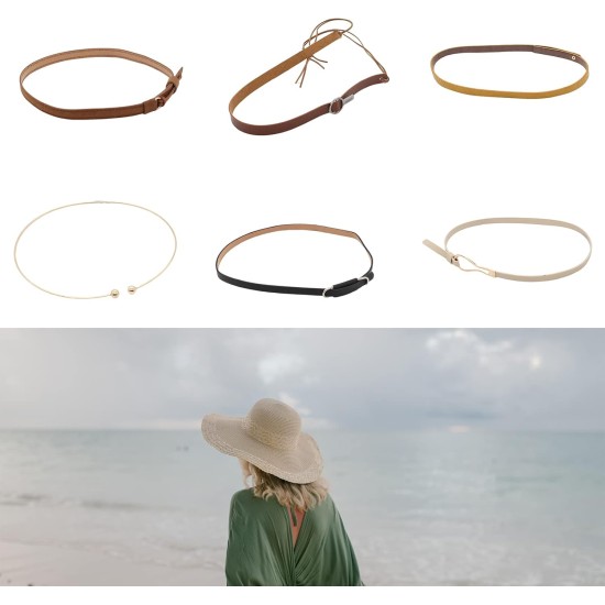 Ceintures de chapeau pour bandes de chapeau bandes de chapeau bandes de chapeau en cuir pour hommes bandes de ceinture de chapeau occidental bandes de chapeau de paille 9 # cuir