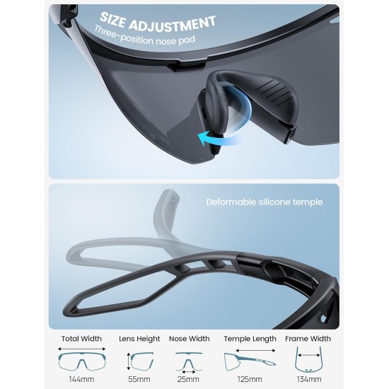 Lamicall 24g Lunettes de soleil de sport polarisées pour hommes femmes - Lunettes de soleil de protection UV400 Cadeaux pour la course à pied, le cyclisme, le baseball Lamicall 24g Lunettes de soleil de sport polarisées pour hommes femmes - Lunettes de soleil de protection UV400 Cadeaux pour la course à pied, le cyclisme, le baseball