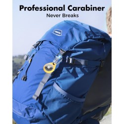 UNBREAKcable AirTag Support pour Apple – Lot de 4 étuis AirTag [Mousqueton professionnel] [Étanche] [Antichoc] Porte-clés AirTag en TPU pour enfants, animaux domestiques, clés, bagages, sacs à dos