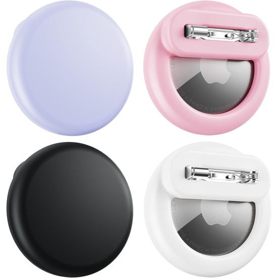 Compatible avec les Air Tags - Lot de 4 supports AirTag cachés Apple Kids pour enfants, support AirTag caché pour enfants avec broche invisible, anti-perte, pour enfants, personnes âgées, bagages, vêtements (noir blanc rose violet) Compatible avec les Air Tags - Lot de 4 supports AirTag cachés Apple Kids pour enfants, support AirTag caché pour enfants avec broche invisible, anti-perte, pour enfants, personnes âgées, bagages, vêtements (noir blanc rose violet)