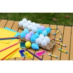 Viral, 24 œufs de Pâques blancs réutilisables, sachets de teinture et sacs de teinture d'œufs inclus Viral, 24 œufs de Pâques blancs réutilisables, sachets de teinture et sacs de teinture d'œufs inclus