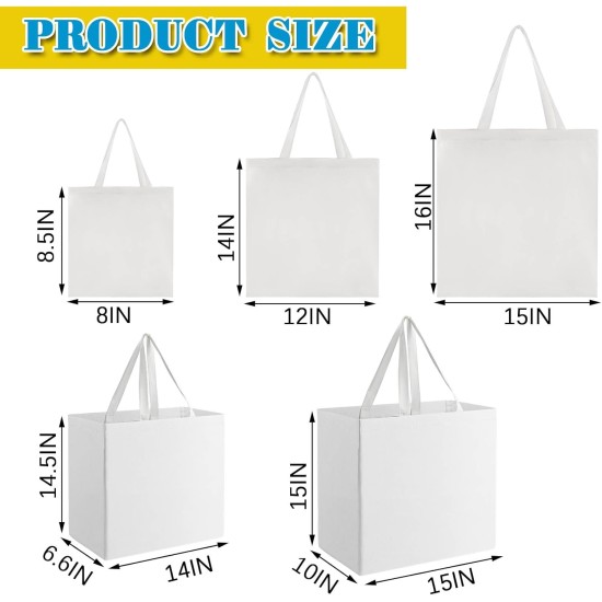 Silkfly Lot de 10 sacs fourre-tout en coton blanc pour articles de teinture à nouer pour grands groupes, projet de fête, bricolage artisanal Silkfly Lot de 10 sacs fourre-tout en coton blanc pour articles de teinture à nouer pour grands groupes, projet de fête, bricolage artisanal