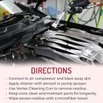 Pistolet de nettoyage d'air HI-TECH Vortex II – Outil de détail automatique professionnel pour un nettoyage en profondeur des intérieurs et des extérieurs – Utilise un compresseur d'air – Élimine rapidement la poussière, la saleté et la crasse