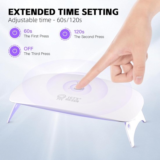 LET'S RESIN Lampe UV améliorée pour résine, lampe UV portable de grande taille, lampe UV à durcissement rapide et portable, fournitures de fabrication de bijoux pour résine UV, bricolage, décoration LET'S RESIN Lampe UV améliorée pour résine, lampe UV portable de grande taille, lampe UV à durcissement rapide et portable, fournitures de fabrication de bijoux pour résine UV, bricolage, décoration