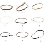 Ceintures de chapeau pour bandes de chapeau bandes de chapeau bandes de chapeau en cuir pour hommes bandes de ceinture de chapeau occidental bandes de chapeau de paille 9 # cuir