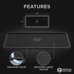 Rightcar Solutions Cadre de plaque d'immatriculation en silicone antirouille, résistant aux hochets, résistant aux intempéries, support de plaque d'immatriculation universel pour avant ou arrière, légal sur route, sans obstruction – Noir