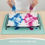 Kit Tie-Dye avec 2 supports pliants en acier inoxydable et coussinet en silicone antidérapant. Kit Tie-Dye avec 2 supports pliants en acier inoxydable et coussinet en silicone antidérapant.