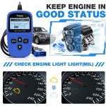 VDIAGTOOL VD10 Scanner de code OBD2 - Outil de diagnostic de voiture - Lecteur de code d'erreur moteur pour éteindre CEL avec arrêt sur image/préparation I/M pour toutes les voitures avec protocole OBDII - Outil de diagnostic OBD2