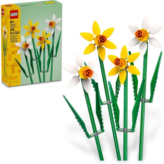 LEGO Jonquilles - Jouet de construction pour enfants, filles et garçons, à partir de 8 ans - Cadeau d'anniversaire pour les enfants - Jonquille artificielle pour décoration et exposition de chambre - 40747 LEGO Jonquilles - Jouet de construction pour enfants, filles et garçons, à partir de 8 ans - Cadeau d'anniversaire pour les enfants - Jonquille artificielle pour décoration et exposition de chambre - 40747