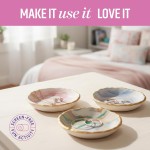 Dan&Darci Craft 'n Clay – Kit de fabrication de plats à bijoux pour enfants âgés de 8 à 14 ans – Meilleurs kits de bricolage – Cadeaux de Pâques – Jouets créatifs pour préadolescents et adolescents – Idées cadeaux d'anniversaire pour filles