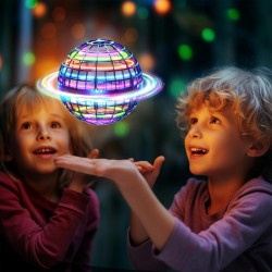 Boule d'orbe volante (bleue, mise à niveau 2025) avec lumières éblouissantes, spinner magique, drone Boomerang cool, globe cosmique flottant, jouets pour enfants, cadeaux pour garçons et filles de 6, 7, 8, 9, 10 ans