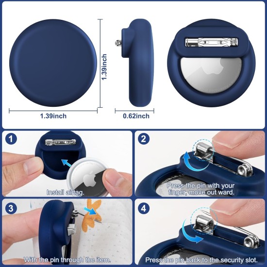 Compatible avec les Air Tags - Lot de 4 supports AirTag cachés Apple Kids pour enfants, support AirTag caché pour enfants avec broche invisible, anti-perte, pour enfants, personnes âgées, bagages, vêtements (noir blanc rose violet) Compatible avec les Air Tags - Lot de 4 supports AirTag cachés Apple Kids pour enfants, support AirTag caché pour enfants avec broche invisible, anti-perte, pour enfants, personnes âgées, bagages, vêtements (noir blanc rose violet)