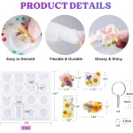 LET'S RESIN Moules en résine pour porte-clés en silicone avec trou, 16 cavités en résine UV pour pendentif de bijoux pour débutant, moules en résine époxy pour la fabrication de bijoux, porte-clés et pendentifs LET'S RESIN Moules en résine pour porte-clés en silicone avec trou, 16 cavités en résine UV pour pendentif de bijoux pour débutant, moules en résine époxy pour la fabrication de bijoux, porte-clés et pendentifs
