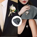 50 pcs Dos d'épingle en Caoutchouc PVC Papillon Embrayage Émail Épinglette Supports Cap Keepers Remplacement pour Badges Uniformes Ajustement Confort Épingles à Cravate Support Support Fermoir, Noir