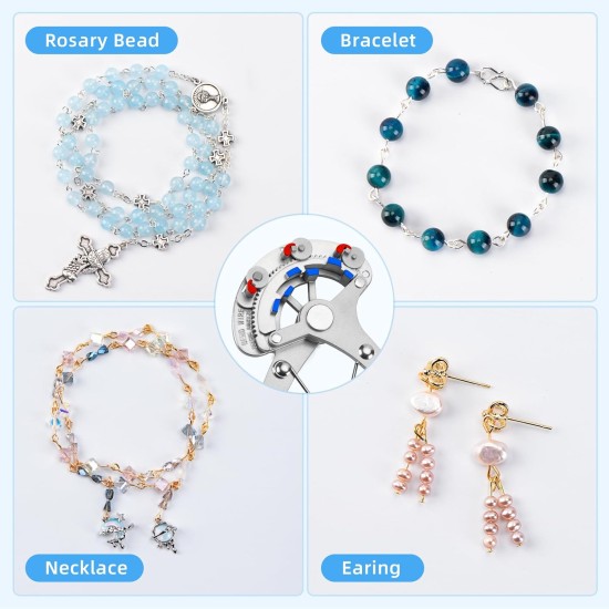 Pince boucleur en une seule étape pour la fabrication de bijoux, taille de boucle 1,5 mm-2,25 mm-3 mm, outil de boucleur de perles, pince de boucle de fil pour fil artisanal de calibre 24-18, brevetée