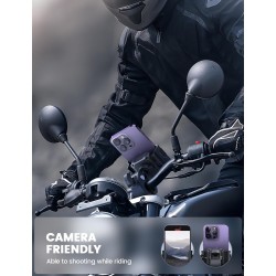 Lamicall Support de téléphone pour moto – [compatible avec l'appareil photo] [verrouillage 1 s] Support de téléphone pour vélo, pince de guidon pour vélo, scooter, cadeaux pour iPhone 17, 16, 15 Pro Max, Galaxy S25 Ultra, téléphones de 4,7 à 7 pouces