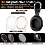 Lot de 4 étuis pour Apple Airtag avec porte-clés, étanche IPX8, résistant aux chocs, GPS Air Tag Tracker [anti-rayures] [PC + silicone] pour recherche d'articles, étui pour animaux de compagnie, enfants, femmes - Noir + Bleu + Vert + Rouge