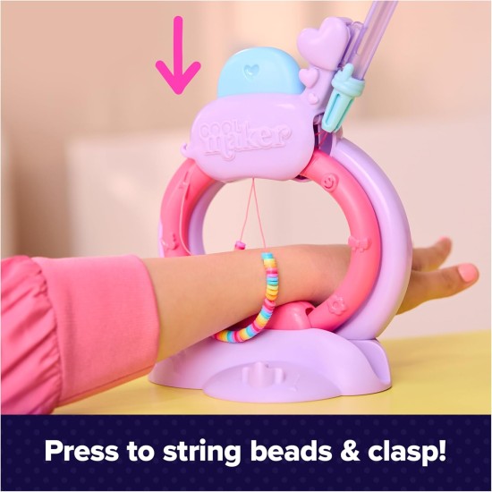 Cool Maker, Kit de fabrication de bracelets Stack'd Heishi Studio avec stylo à perles facile et plus de 1 200 perles pour bracelets, pour 15 personnes, jouets d'art et d'artisanat pour enfants pour filles de 7 ans et plus