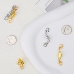 Fermoir et fermetures magnétiques pour collier avec double fermoir mousqueton, rallonges de collier en or et argent 14 carats pour femmes, fermoirs magnétiques pour colliers, rallonge de collier de bracelet (12 pièces)