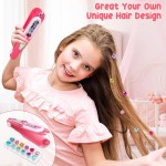 Kit de tampons de pierres précieuses pour cheveux, accessoires pour cheveux pour filles, jouet scintillant, outil de coiffure, diamants brillants réutilisables, perles de cheveux, bijoux artisanaux, accessoires de coiffure, cadeaux d'anniversaire, jouets 