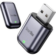 Burnt Sugar Adaptateur Carplay sans fil pour iPhone 2026 mis à niveau, design ultra mini USB pour Apple Car Play, conversion filaire en sans fil, GPS Plug & Play stable à faible décalage pour iOS 10+ et voitures à partir de 2016 (gris)