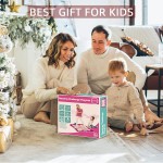 SUNLIN Tapis de danse – Tapis de jeu rythmique – Tapis de jeu de danse avec lumières LED, cadeau pour enfants filles de 3 à 12 ans, volume réglable, musique intégrée, 3 niveaux de défi