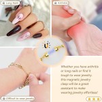 Fermoir et fermetures magnétiques pour collier avec double fermoir mousqueton, rallonges de collier en or et argent 14 carats pour femmes, fermoirs magnétiques pour colliers, rallonge de collier de bracelet (12 pièces)