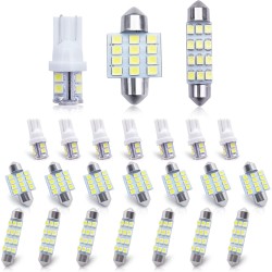 Ampoule LED de voiture, ensemble combiné de 24 LED, utilisé pour l'intérieur de la voiture/dôme de carte intérieur/coffre/feux d'immatriculation, etc.