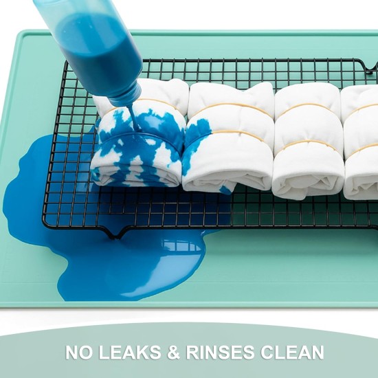 Kit Tie-Dye avec 2 supports pliants en acier inoxydable et coussinet en silicone antidérapant. Kit Tie-Dye avec 2 supports pliants en acier inoxydable et coussinet en silicone antidérapant.