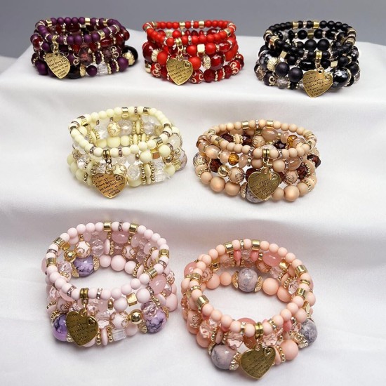 KONMAY Cordon de bracelet extensible de 1,0 mm, cordon élastique pour perles de poney, bracelets Kandi, colliers et loisirs créatifs, mixte, 50 mètres chacun