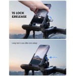 Lamicall Support de téléphone pour moto – [compatible avec l'appareil photo] [verrouillage 1 s] Support de téléphone pour vélo, pince de guidon pour vélo, scooter, cadeaux pour iPhone 17, 16, 15 Pro Max, Galaxy S25 Ultra, téléphones de 4,7 à 7 pouces