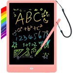 ORSEN Tablette d'écriture LCD 10 pouces, planche à dessin colorée pour enfants, jouets pour tout-petits pour 3 4 5 6 7 8 ans, cadeaux pour filles et garçons (rose)