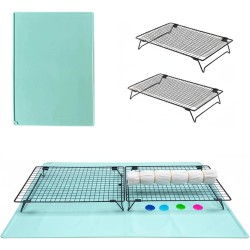 Kit Tie-Dye avec 2 supports pliants en acier inoxydable et coussinet en silicone antidérapant.