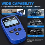 VDIAGTOOL VD10 Scanner de code OBD2 - Outil de diagnostic de voiture - Lecteur de code d'erreur moteur pour éteindre CEL avec arrêt sur image/préparation I/M pour toutes les voitures avec protocole OBDII - Outil de diagnostic OBD2