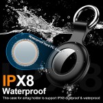 Lot de 4 étuis pour Apple Airtag avec porte-clés, étanche IPX8, résistant aux chocs, GPS Air Tag Tracker [anti-rayures] [PC + silicone] pour recherche d'articles, étui pour animaux de compagnie, enfants, femmes - Noir + Bleu + Vert + Rouge