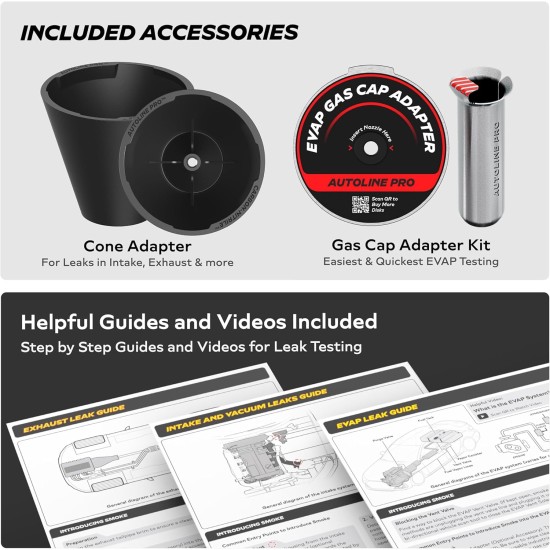Testeur de fuite sous vide EVAP pour machine à fumée automobile AutoLine Pro HyperSmoke™ – Pression réglable – Fluide de fumée approuvé par le OEM – Moteur de compresseur d'air intégré – Comprend un adaptateur EVAP pour cône et bouchon de gaz. Testeur de fuite sous vide EVAP pour machine à fumée automobile AutoLine Pro HyperSmoke™ – Pression réglable – Fluide de fumée approuvé par le OEM – Moteur de compresseur d'air intégré – Comprend un adaptateur EVAP pour cône et bouchon de gaz.