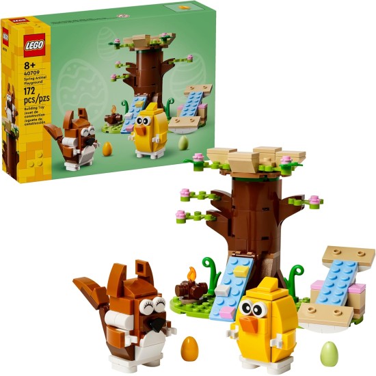 LEGO Spring Animal Playground - Jouet de construction - Ensemble de jeu d'imitation avec figurine d'écureuil et d'oiseau pour garçons et filles, à partir de 8 ans - Idée cadeau pour Pâques et les anniversaires d'enfants - 40709 LEGO Spring Animal Playground - Jouet de construction - Ensemble de jeu d'imitation avec figurine d'écureuil et d'oiseau pour garçons et filles, à partir de 8 ans - Idée cadeau pour Pâques et les anniversaires d'enfants - 40709