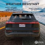 Rightcar Solutions Cadre de plaque d'immatriculation en silicone antirouille, résistant aux hochets, résistant aux intempéries, support de plaque d'immatriculation universel pour avant ou arrière, légal sur route, sans obstruction – Noir