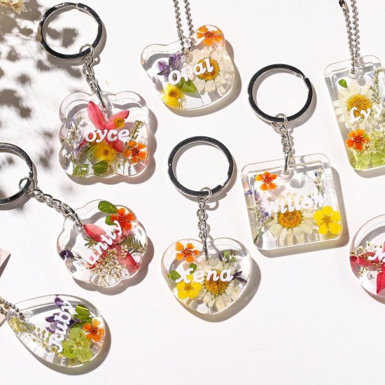 LET'S RESIN Moules en résine pour porte-clés en silicone avec trou, 16 cavités en résine UV pour pendentif de bijoux pour débutant, moules en résine époxy pour la fabrication de bijoux, porte-clés et pendentifs LET'S RESIN Moules en résine pour porte-clés en silicone avec trou, 16 cavités en résine UV pour pendentif de bijoux pour débutant, moules en résine époxy pour la fabrication de bijoux, porte-clés et pendentifs