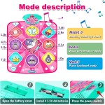 Tapis de danse licorne, tapis de jeu de rythme de mixage de danse, tapis de danse rose avec lumières LED, volume réglable, musique intégrée, 5 modes de jeu, cadeaux de Noël pour filles de 3 à 12 ans Tapis de danse licorne, tapis de jeu de rythme de mixage de danse, tapis de danse rose avec lumières LED, volume réglable, musique intégrée, 5 modes de jeu, cadeaux de Noël pour filles de 3 à 12 ans