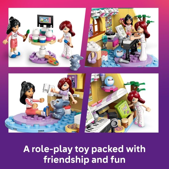 Jouet de construction LEGO Friends Paisley's Room - Ensemble de jeu d'imitation pour enfants, filles et garçons, à partir de 6 ans - avec 2 minipoupées, figurine de lapin et pièce de style peluche - Idée cadeau pour les anniversaires - 42647
