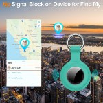 Lot de 4 étuis pour Apple Airtag avec porte-clés, étanche IPX8, résistant aux chocs, GPS Air Tag Tracker [anti-rayures] [PC + silicone] pour recherche d'articles, étui pour animaux de compagnie, enfants, femmes - Noir + Bleu + Vert + Rouge