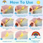 Kit de mini tapis avec crochet arc-en-ciel à faire soi-même, pour la Saint-Valentin, pour enfants, adultes, débutants, fabrication de votre propre tapis au crochet, toile imprimée, tapis, couture croisée, cadeau de Noël pour la décoration de la maison