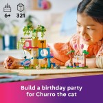 LEGO Friends - 42666 - Jouet de construction pour fête d'anniversaire et cabane dans les arbres - Blocs de construction avec jouets pour chat et 2 mini-poupées - Jouet créatif pour enfants pour filles et garçons, 9 ans et plus - Idée cadeau d'anniversaire