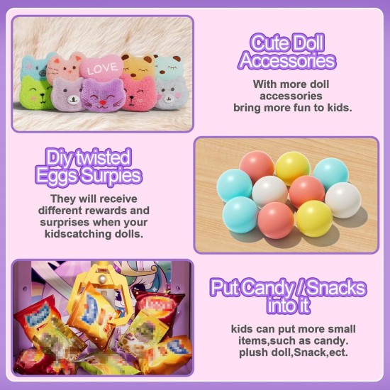 Machine à griffes pour enfants filles, distributeurs automatiques de jouets pour filles de 4, 5, 6, 7, 8 ans, jouets licornes pour filles de 6 à 8 ans, jeu d'arcade, jouet de fête de 6 à 7 ans, idées cadeaux d'anniversaire de Pâques pour filles de 4, 5, 6 Machine à griffes pour enfants filles, distributeurs automatiques de jouets pour filles de 4, 5, 6, 7, 8 ans, jouets licornes pour filles de 6 à 8 ans, jeu d'arcade, jouet de fête de 6 à 7 ans, idées cadeaux d'anniversaire de Pâques pour filles de 4, 5, 6