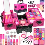 Kit de maquillage pour enfants pour fille – 52 pièces de maquillage sûr et lavable pour enfants, kit de maquillage pour vraies filles, kit de maquillage pour tout-petits avec étui à cosmétiques, jouets pour filles de 4 à 12 ans, jouets princesse, cadeaux Kit de maquillage pour enfants pour fille – 52 pièces de maquillage sûr et lavable pour enfants, kit de maquillage pour vraies filles, kit de maquillage pour tout-petits avec étui à cosmétiques, jouets pour filles de 4 à 12 ans, jouets princesse, cadeaux