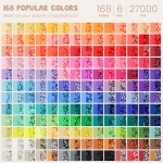 Gionlion Kit de fabrication de bracelets en perles d'argile, 30 000 pièces, 168 couleurs, 8 boîtes de perles plates Preppy pour bracelets d'amitié, kit de bijoux avec pendentifs, breloques, cordon élastique, artisanat, cadeaux